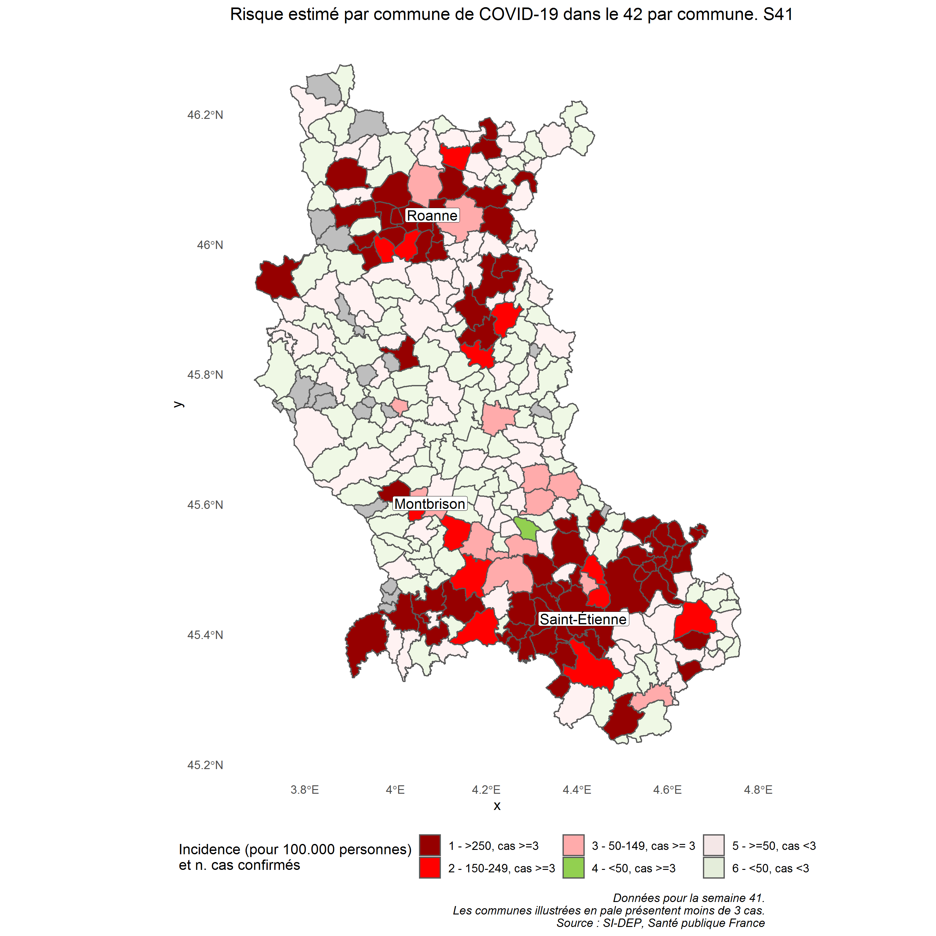 Taux dincidence département de la Loire S41